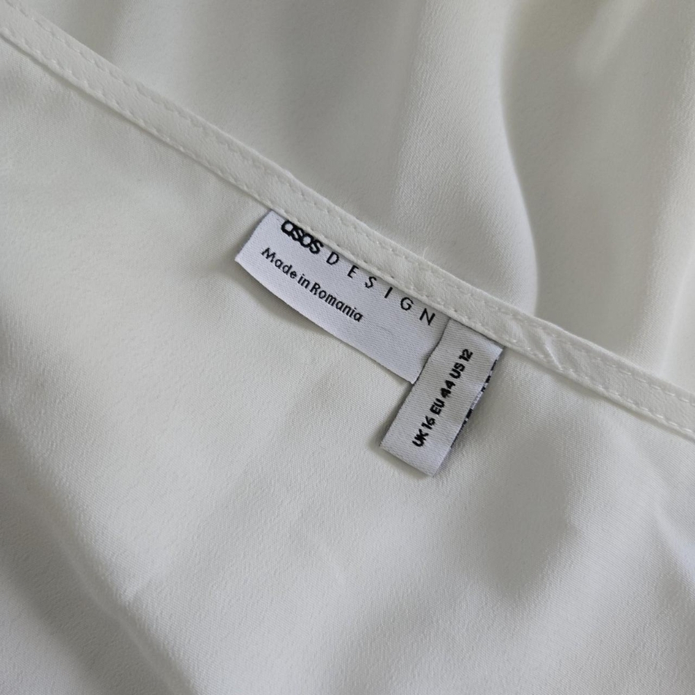 ASOS Design White Ruffle Blouse - Picture 3 of 7